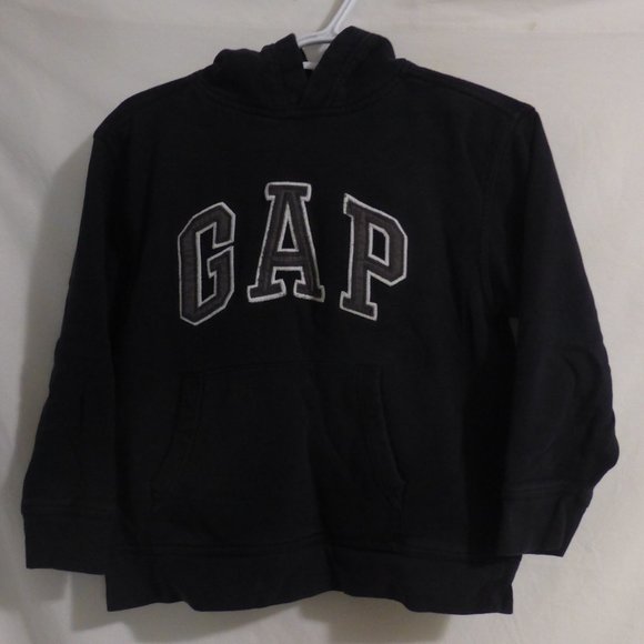 GAP KIDS, black hooded sweatshirt, kangaroo pockets, size small, GUC - Picture 2 of 11